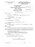 Đề thi chính thức kỳ thi tuyển sinh vào lớp 10 môn toán trường THPT Chuyên Hạ Long tỉnh Quảng Ninh năm học 2012,2013
