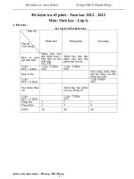 Đề kiểm tra môn sinh học lớp 6 có ma trận sưu tầm tham khảo