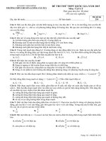 Đề thi thử Quốc gia môn Vật lý lần 2 năm 2015 trường THPT Chuyên Lương Văn Tụy, Ninh Bình _Mã đề 210