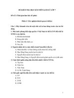 Đề kiểm tra học kì II lớp 7 môn Lịch sử - Đề số 2