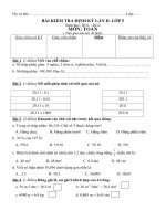 Đề kiểm tra định kỳ lần 2.Toán 5