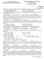 Đề thi thử Quốc gia lần 1 năm 2015 môn Hóa học trường THPT Nguyễn Thái Học, Gia Lai