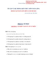 100 BÀI TẬP TOÁN LỚP 6 RÈN LUYỆN HÈ 2015