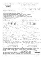 Đề thi thử Quốc gia môn Vật lý lần 1 năm 2015 trường THPT Yên Định 2, Thanh Hóa