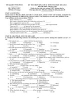 ĐỀ THI CHỌN HỌC SINH GIỎI tiếng Anh lớp 11 (Vĩnh Phúc - 2012)