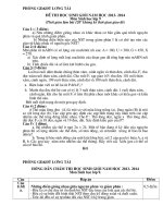 Đề thi và đáp án học sinh giỏi môn sinh lớp 9 năm 2013 (1)