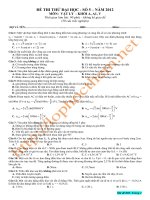 ĐỀ THI THỬ ĐẠI HỌC VẬT LÍ 2012 ĐỀ SỐ (5)