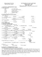 Đề thi khảo sát chất lượng học kỳ I lớp 7 năm 2014 - 2015 trường THCS Nam Hà, tỉnh Hà Tĩnh