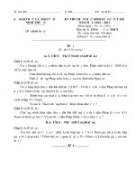 Đề thi học sinh giỏi lớp 9 THCS tỉnh Ninh Thuận năm 2012 - 2013 môn Lịch sử