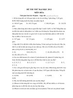 Đề thi thử Đại học cao đẳng năm 2013 môn Hóa đề số 16