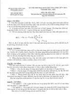 Tổng hợp đề thi HSG cấp tỉnh năm học 2013 - 2014 môn hóa