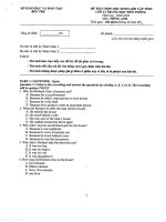 ĐỀ THI CHỌN HỌC SINH GIỎI tỉnh Bến Tre 2008 - 2009