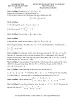 ĐỀ THI THỬ KÌ THI THPT QUỐC GIA NĂM 2015 Môn TOÁN (Lần 2)