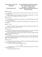 Đề thi học sinh giỏi lớp 12 THPT chuyên tỉnh Vĩnh Phúc năm 2013 môn Địa lý - Có đáp án