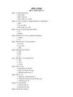 Đề kiểm tra giữa học kì 1 tự nhiên xã hội