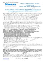 Câu hỏi trắc nghiệm Luyện tập Di truyền liên kết với giới tính