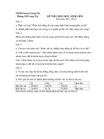 Sưu tầm đề học sinh giỏi sinh học lớp 8 tham khảo bồi dưỡng các năm (127)