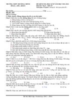 Đề thi học kì 2 môn Vật lý 10 (Cơ bản và nâng cao) năm 2013-2014 trường THPT Trường Chinh, Hồ Chí Minh