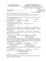 Đề thi thử THPT Quốc gia 2015 môn Hóa học trường THPT Hương Khê, Hà Tĩnh