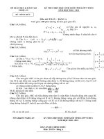 Đề thi học sinh giỏi tỉnh Nghệ An năm 2010 - 2011 môn Toán lớp 9 Bảng A