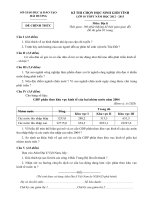 Đề thi học sinh giỏi lớp 10 THPT tỉnh Hải Dương năm học 2012 - 2013 môn Địa lý - Có đáp án