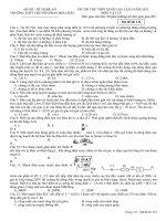 Đề thi thử THPT Quốc gia lần 1 năm 2015 môn Vật lý trường THPT Chuyên Phan Bội Châu, Nghệ An