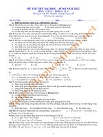 ĐỀ THI THỬ ĐẠI HỌC VẬT LÍ 2012 ĐỀ SỐ (64)