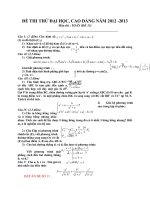 Đề thi thử Đại học cao đẳng năm 2013 môn Toán đề 13