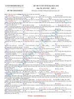 đề luyện thi hóa học cấp tốc, đề số  23