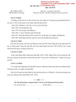 Đề thi thử Quốc gia môn Sử lần 4 năm 2015