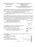 Đề thi học sinh giỏi lớp 12 THPT tỉnh Tuyên Quang năm 2010 - 2011 môn lý