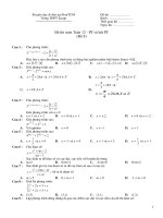 Đề thi toán lớp 12 về phương trình