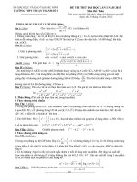 Đề thi thử đại học môn Toán năm 2014 tỉnh Bắc Ninh (THPT Thuận Thành)