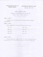 Đề kiểm tra định kỳ lần 1 môn lịch sử lớp 7 năm 2015