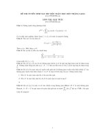 Đề thi cao học Viện Toán năm 2012 - Môn thi Đại số và Giải tích