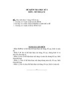 Đề kiểm tra học kỳ I mĩ thuật 8