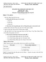 Đề Lịch sử lớp 4 - 5 HKI