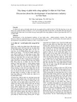 Proceedings VCM 2012 01 Xây dựng và phát triển công nghiệp Cơ điện tử Việt Nam  Discussion about the development of mechatronics industry  in Viet Nam