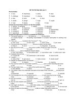 ĐỀ THI THỬ ĐẠI HỌC test 11