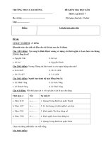 Đề kiểm tra học kì 2 môn Lịch sử lớp 7 năm học 2013 - 2014 trường THCS Cao Dương, Hà Nội