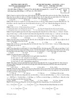 Đề thi thử đại học môn vật lý trường THPT chuyên Nguyễn Tất Thành (lần 3)