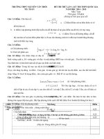 Đề thi thử Quốc gia môn Toán lần 1 năm 2015 trường THPT Nguyễn Văn Trỗi, Hà Tĩnh