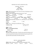 Bài kiểm tra chất lượng đầu năm lớp 5 tỉnh Trà Vinh năm 2013 - 2014 _Toán