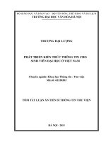 Phát triển kiến thức thông tin cho sinh viên đại học ở Việt Nam