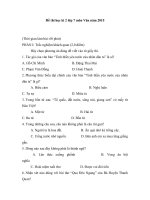 Đề thi học kì 2 lớp 7 môn Văn năm 2015