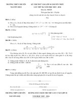 Đề thi thử vào lớp 10 môn Toán chuyên lần 3 năm học 2015-2016 trường THPT Chuyên Nguyễn Huệ, Hà Nội