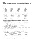 Bài thi tiếng Anh học sinh giỏi cực hay_test 5. lớp 6