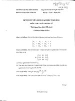 Đề thi cao học trường Đại học Bình Dương năm 2011 - Môn Toán kinh tế