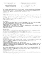 Đề thi học sinh giỏi lớp 9 THCS tỉnh Phú Thọ năm 2012 - 2013 môn Hóa học