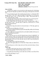 Đề thi và đáp án tham khảo môn sinh học lớp 9 bồi dưỡng 2015 (3)